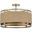 Windward Passage Soft Brass 4-Light Semi-Flush Drum Ceiling Light