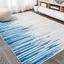 Coastal Breeze Linear Stripe Synthetic 3x5 Blue/Cream Rug