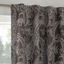 Chocolate Brown Paisley Embroidered Blackout Curtain Panel 40" x 96"