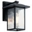 Capanna Black Bronze Outdoor Wall Sconce with Clear Glass