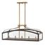 Elegant Bronze 5-Light Forged Iron Chandelier with Clear Glass
