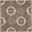 Classic Elegance 8' Square Brown Synthetic Area Rug