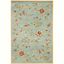 Elegant Blue Floral Hand-Knotted Area Rug, 3' x 5', Synthetic