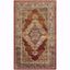 Reversible Oriental Synthetic Area Rug 3' x 5' - Orange/Light Blue