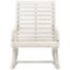 Elegant White Eucalyptus Outdoor Rocking Chair with Cushions