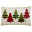 Embroidered Christmas Tree Cotton Throw Pillow with Down Filling