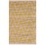 Natural Yellow Handwoven Chevron Cotton Area Rug