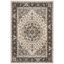 Cream and Navy Floral Rectangular Area Rug, 12' x 15'