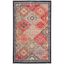 Reversible Red Synthetic Rectangular Easy-Care Area Rug, 3' x 5'