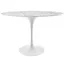 48" Oval Mid-Century Modern Dining Table with Marble Top