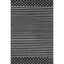 Charcoal and White Striped Wool 9' x 12' Handmade Area Rug