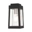 Oslo Sleek Black Outdoor Wall Lantern with Clear Glass