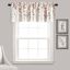 Blush and Gray Floral Rod Pocket Valance