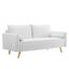 Revive 72" White Velvet Sofa with Removable Cushions