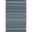 Coastal Breeze Handwoven Blue Stripe Wool-Cotton Rug 4' x 6'