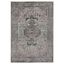 Gray and Beige Medallion Cotton Rectangular Area Rug