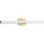 Satin Brass 32" LED Bath Vanity Light with Opal Glass