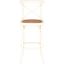 Franklin 44" Antique White Wood Bar Stool with Rattan Seat