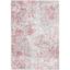 Gray and Pink Abstract Flat Woven Synthetic Area Rug