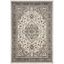 Cream and Beige Synthetic Traditional Area Rug