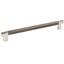 Polished Nickel and Gunmetal 10-1/16" Modern Industrial Bar Pull