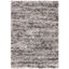 Gray Rectangular Shag Synthetic Area Rug