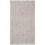 Gray and Natural Hand-Woven Jute Area Rug with Fringe