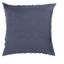 Navy Blue Linen Fringe Throw Pillow with Down Insert