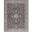 Blossom Dark Gray and Light Brown Floral Wool Area Rug, 6' x 9'