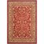 Red and Natural Rectangular Synthetic Persian Area Rug