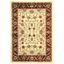 Ivory and Red Floral Synthetic 6' x 9' Area Rug