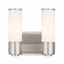 Weston Brushed Nickel 2-Light Vanity with Satin Opal Glass