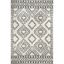 Lacey Moroccan Geometric Off-White Shag Area Rug, 5'3" x 7'7"