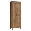 Tall Rustic Pine 2-Door Storage Cabinet with Adjustable Shelves