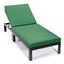 Chelsea Modern Green Cushioned Aluminum Outdoor Chaise Lounge