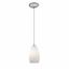 Opal Glass Brushed Steel 9" Pendant Light