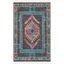 Bohemian Black and Pink Wool Flatweave 5' x 8' Area Rug