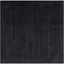 Elegant Tufted Handmade Square Black Wool Accent Rug