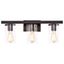 Bronze 23" Cylinder Glass 3-Light Vanity Fixture