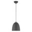 Scandinavian Gray and Brushed Nickel Globe Pendant Light