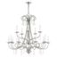 Elegant Brushed Nickel 15-Light Chandelier with Crystal Accents