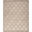 Natural Beige Trellis 8' x 10' Synthetic Flatweave Area Rug