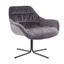 Contemporary Grey Velvet Swivel Accent Chair with Metal Base