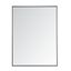 Elegant 36" Black Metal Frame Rectangular Mirror