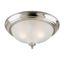 13" Brushed Nickel and Frosted Glass Flush Mount Ceiling Light