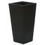 Black Fiberclay 18.5" Tall Tapered Square Planter