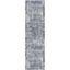 Abstract Urban Loft 2'2" x 7'6" Hand-Knotted Gray Synthetic Rug