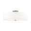 Brushed Nickel 22" Drum Semi-Flush Mount with Off-White Shade