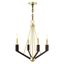 Beckett Satin Brass Mini Chandelier with Bronze Accents