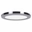 Sleek Transitional 12" LED Flush Mount in Brushed Steel